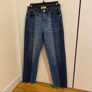 Madewell/ Cruiser Straight two tone jeans